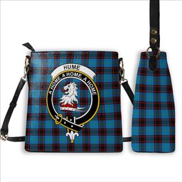 ScotsTee Shop Scottish Hume Ancient Crest Tartan Bucket Bag Ladies Shoulder Bag Midi