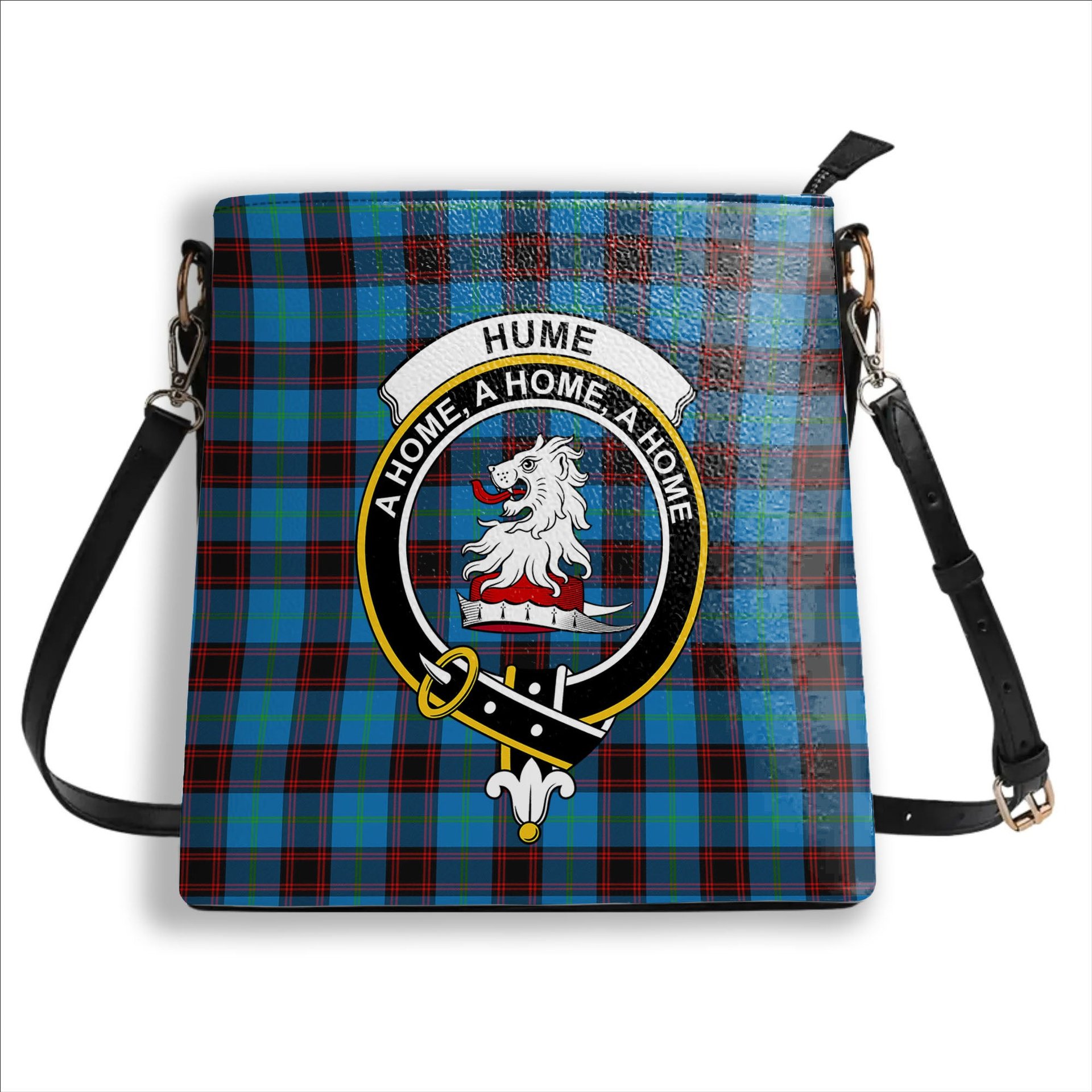 ScotsTee Shop Scottish Hume Ancient Crest Tartan Bucket Bag Ladies Shoulder Bag Midi