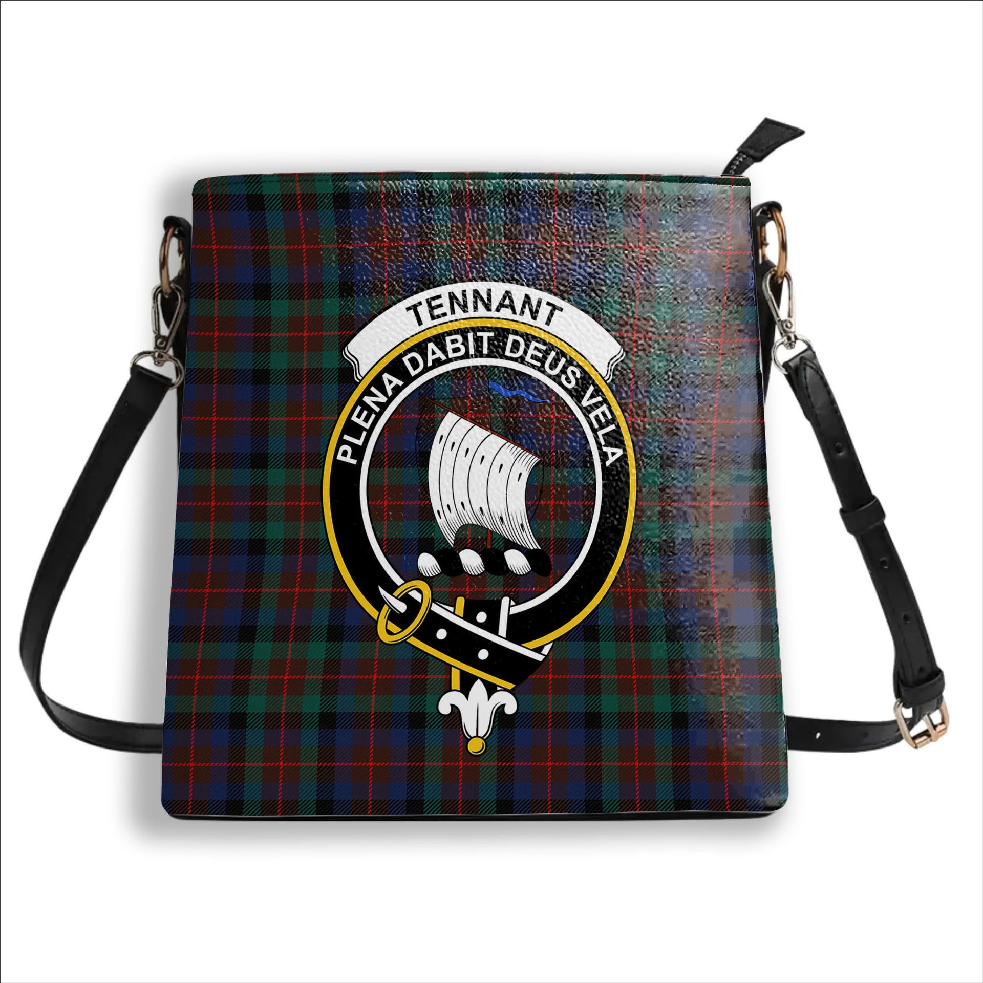 ScotsTee Shop Scottish Tennant Modern Crest Tartan Bucket Bag Ladies Shoulder Bag Midi