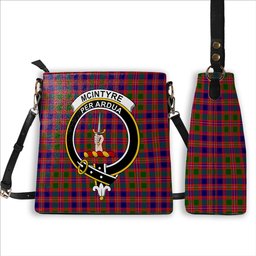 ScotsTee Shop Scottish McIntyre Modern Crest Tartan Bucket Bag Ladies Shoulder Bag Midi
