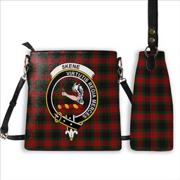 ScotsTee Shop Scottish Skene of Cromar Crest Tartan Bucket Bag Ladies Shoulder Bag Midi