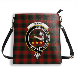 ScotsTee Shop Scottish Skene of Cromar Crest Tartan Bucket Bag Ladies Shoulder Bag Midi