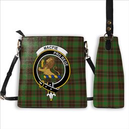 ScotsTee Shop Scottish MacFie Hunting Ancient Crest Tartan Bucket Bag Ladies Shoulder Bag Midi