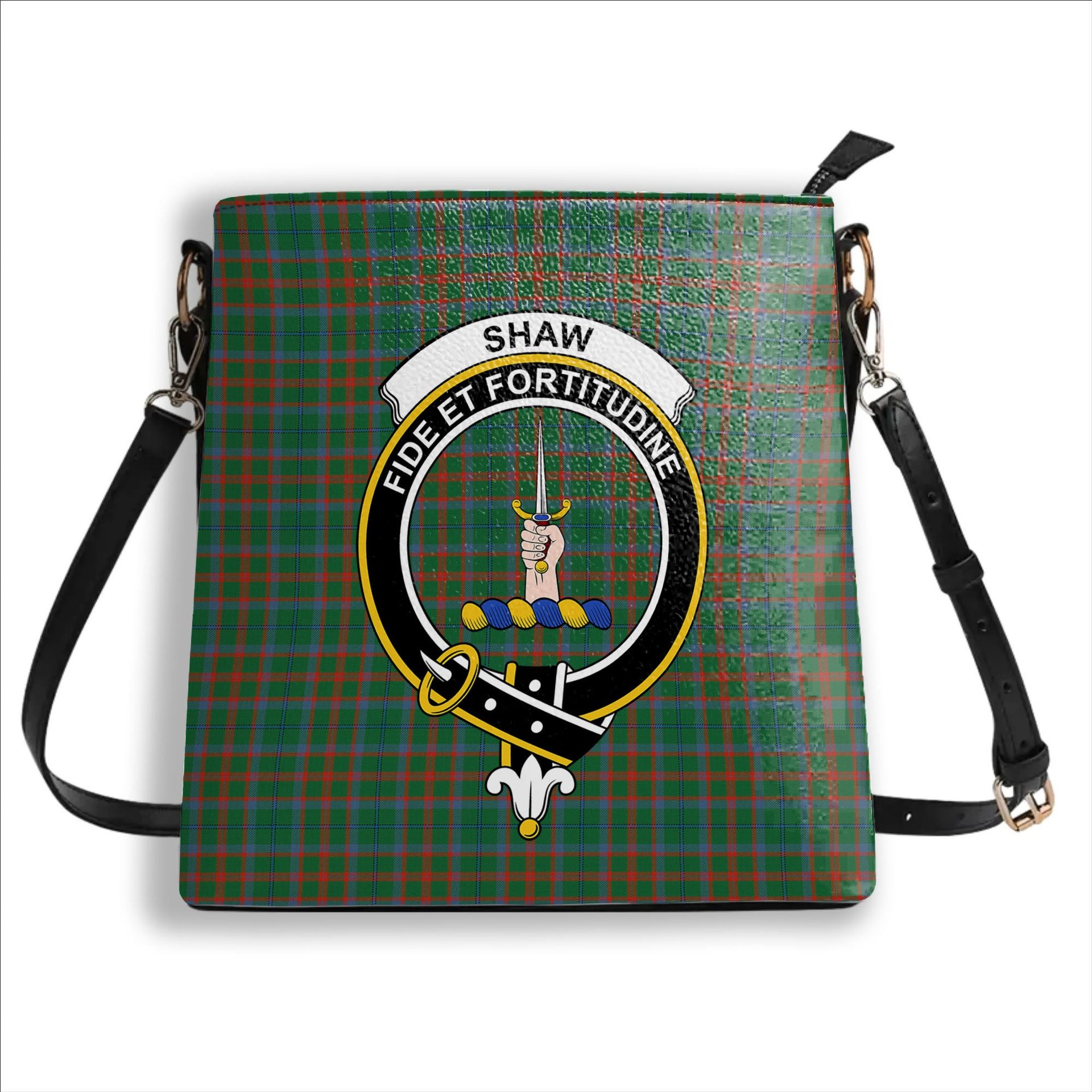 ScotsTee Shop Scottish Shaw of Tordarroch Hunting Ancient Crest Tartan Bucket Bag Ladies Shoulder Bag Midi