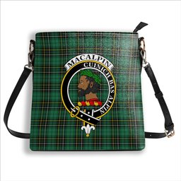 ScotsTee Shop Scottish MacAlpine Ancient Crest Tartan Bucket Bag Ladies Shoulder Bag Midi