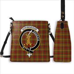 ScotsTee Shop Scottish Scrimgeour of Glassary Crest Tartan Bucket Bag Ladies Shoulder Bag Midi