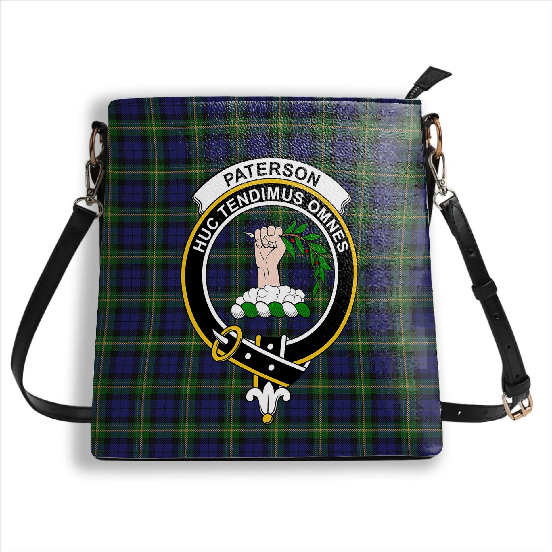 ScotsTee Shop Scottish Paterson Dalgleish Version Crest Tartan Bucket Bag Ladies Shoulder Bag Midi
