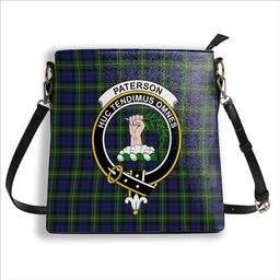 ScotsTee Shop Scottish Paterson Dalgleish Version Crest Tartan Bucket Bag Ladies Shoulder Bag Midi