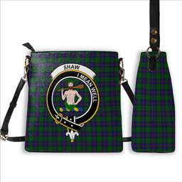 ScotsTee Shop Scottish Shaw Crest Tartan Bucket Bag Ladies Shoulder Bag Midi