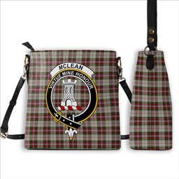 ScotsTee Shop Scottish McLean Dress Crest Tartan Bucket Bag Ladies Shoulder Bag Midi