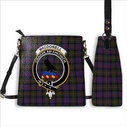 ScotsTee Shop Scottish MacDonell of Glengarry 2 Crest Tartan Bucket Bag Ladies Shoulder Bag Midi