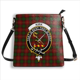 ScotsTee Shop Scottish Kirk Crest Tartan Bucket Bag Ladies Shoulder Bag Midi