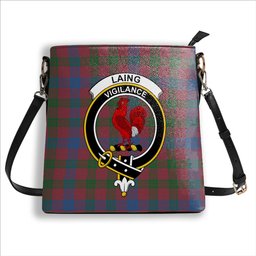 ScotsTee Shop Scottish Laing Artefact Ancient Crest Tartan Bucket Bag Ladies Shoulder Bag Midi