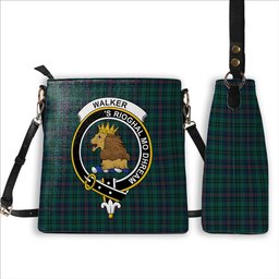 ScotsTee Shop Scottish Walker Hunting Modern Crest Tartan Bucket Bag Ladies Shoulder Bag Midi