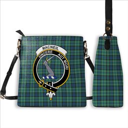 ScotsTee Shop Scottish MacNeill of Colonsay Ancient Crest Tartan Bucket Bag Ladies Shoulder Bag Midi