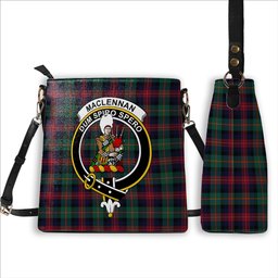 ScotsTee Shop Scottish MacLennan Modern Crest Tartan Bucket Bag Ladies Shoulder Bag Midi