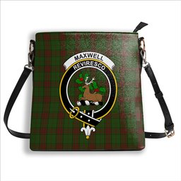 ScotsTee Shop Scottish Maxwell Hunting SC Crest Tartan Bucket Bag Ladies Shoulder Bag Midi