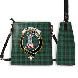 ScotsTee Shop Scottish MacLean Hunting Ancient Crest Tartan Bucket Bag Ladies Shoulder Bag Midi
