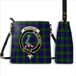 ScotsTee Shop Scottish MacKinlay Modern Crest Tartan Bucket Bag Ladies Shoulder Bag Midi