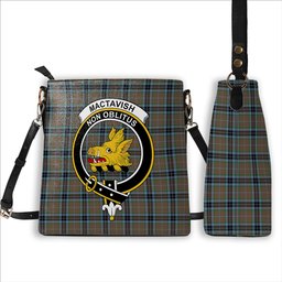 ScotsTee Shop Scottish MacTavish Hunting Ancient Crest Tartan Bucket Bag Ladies Shoulder Bag Midi