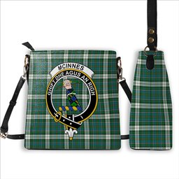 ScotsTee Shop Scottish McInnes Dress Ancient Crest Tartan Bucket Bag Ladies Shoulder Bag Midi