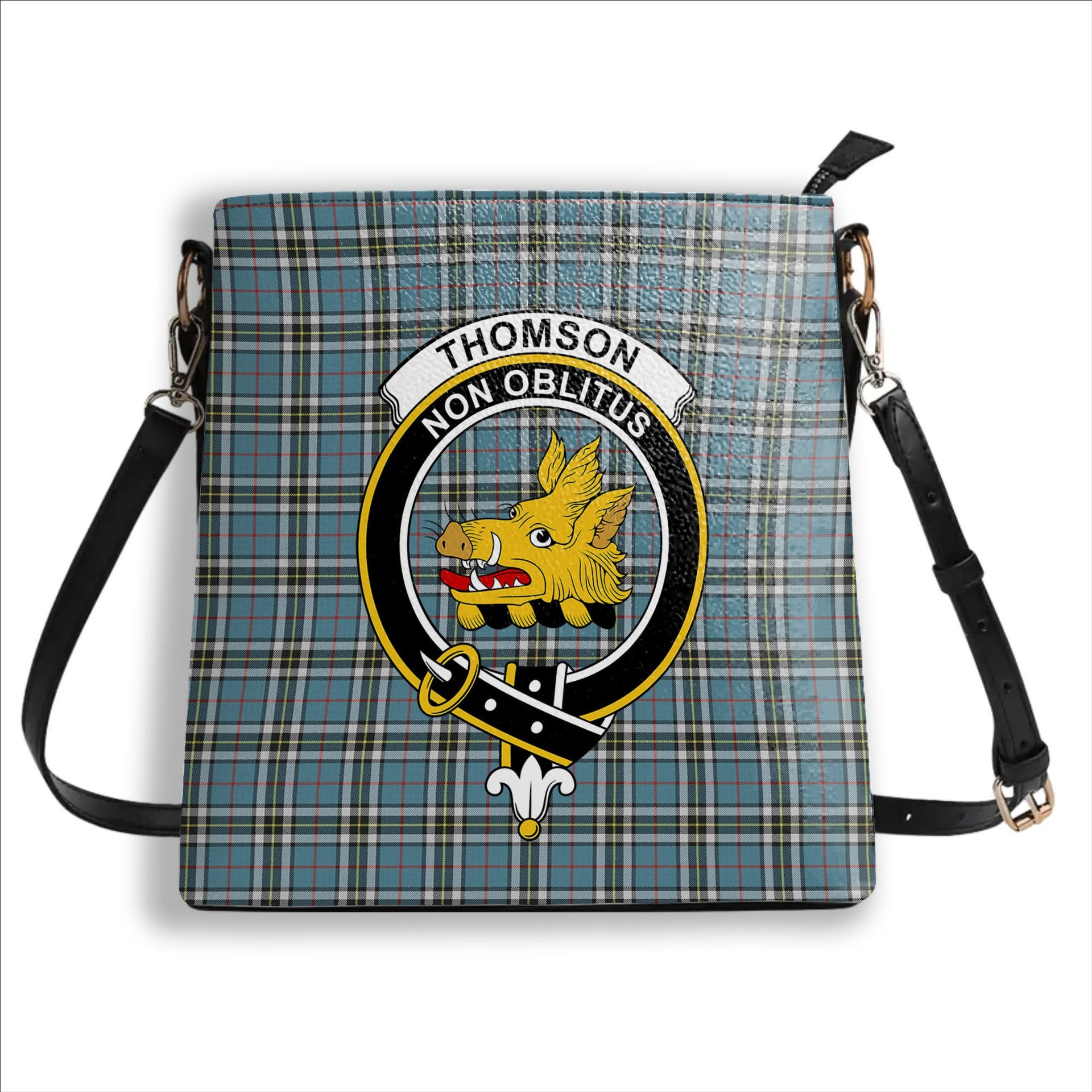 ScotsTee Shop Scottish Thomson Dress TS1383 Crest Tartan Bucket Bag Ladies Shoulder Bag Midi