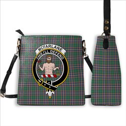 ScotsTee Shop Scottish McFarlane Hunting Ancient Crest Tartan Bucket Bag Ladies Shoulder Bag Midi