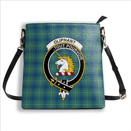 ScotsTee Shop Scottish Oliphant Ancient Crest Tartan Bucket Bag Ladies Shoulder Bag Midi
