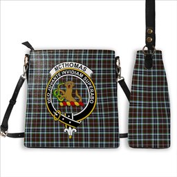 ScotsTee Shop Scottish McThomas Hunting Modern Crest Tartan Bucket Bag Ladies Shoulder Bag Midi