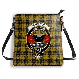 ScotsTee Shop Scottish MacLeod 1831 Crest Tartan Bucket Bag Ladies Shoulder Bag Midi