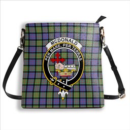 ScotsTee Shop Scottish McDonald Ancient Crest Tartan Bucket Bag Ladies Shoulder Bag Midi
