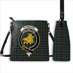 ScotsTee Shop Scottish Thomson Hunting Crest Tartan Bucket Bag Ladies Shoulder Bag Midi