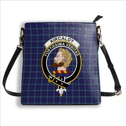 ScotsTee Shop Scottish Kirkcaldy Crest Tartan Bucket Bag Ladies Shoulder Bag Midi
