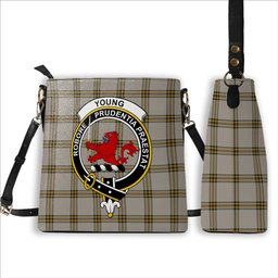 ScotsTee Shop Scottish Young in Australia Crest Tartan Bucket Bag Ladies Shoulder Bag Midi