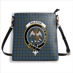 ScotsTee Shop Scottish Ralston UK Crest Tartan Bucket Bag Ladies Shoulder Bag Midi