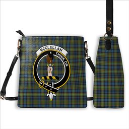 ScotsTee Shop Scottish McClellan Ancient Crest Tartan Bucket Bag Ladies Shoulder Bag Midi