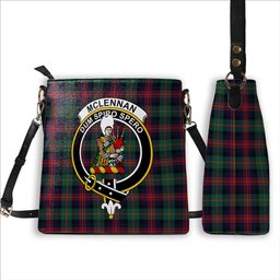 ScotsTee Shop Scottish McLennan Modern Crest Tartan Bucket Bag Ladies Shoulder Bag Midi