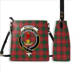 ScotsTee Shop Scottish Rattray Ancient Crest Tartan Bucket Bag Ladies Shoulder Bag Midi