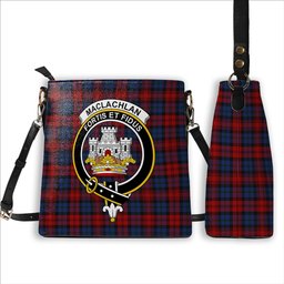 ScotsTee Shop Scottish MacLachlan 2 Crest Tartan Bucket Bag Ladies Shoulder Bag Midi