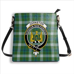 ScotsTee Shop Scottish Johnstone Dress Ancient Crest Tartan Bucket Bag Ladies Shoulder Bag Midi