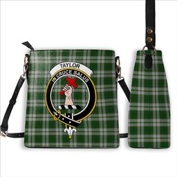 ScotsTee Shop Scottish Taylor Dress Crest Tartan Bucket Bag Ladies Shoulder Bag Midi