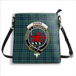 ScotsTee Shop Scottish Young Melvina Modern Crest Tartan Bucket Bag Ladies Shoulder Bag Midi