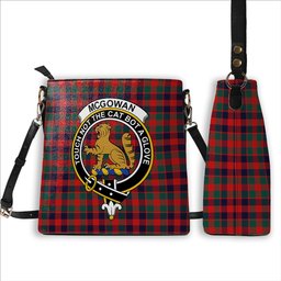 ScotsTee Shop Scottish McGowan Modern Crest Tartan Bucket Bag Ladies Shoulder Bag Midi