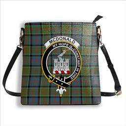 ScotsTee Shop Scottish McDonald of Clan Ranald Ancient Crest Tartan Bucket Bag Ladies Shoulder Bag Midi