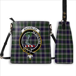 ScotsTee Shop Scottish MacKinlay Dress Crest Tartan Bucket Bag Ladies Shoulder Bag Midi