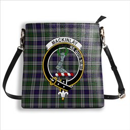 ScotsTee Shop Scottish MacKinlay Dress Crest Tartan Bucket Bag Ladies Shoulder Bag Midi