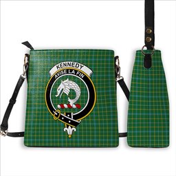ScotsTee Shop Scottish Kennedy Irish Ancient Crest Tartan Bucket Bag Ladies Shoulder Bag Midi
