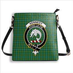 ScotsTee Shop Scottish Kennedy Irish Ancient Crest Tartan Bucket Bag Ladies Shoulder Bag Midi