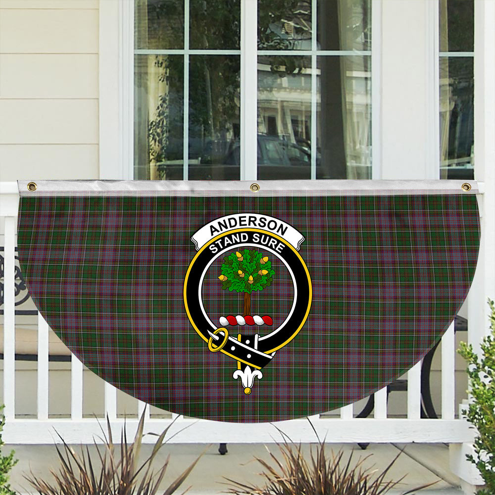 ScotsTee Shop Scottish Anderson of Kinneddar Hunting Crest Tartan Non-Pleated Fan Flag Bunting Banner