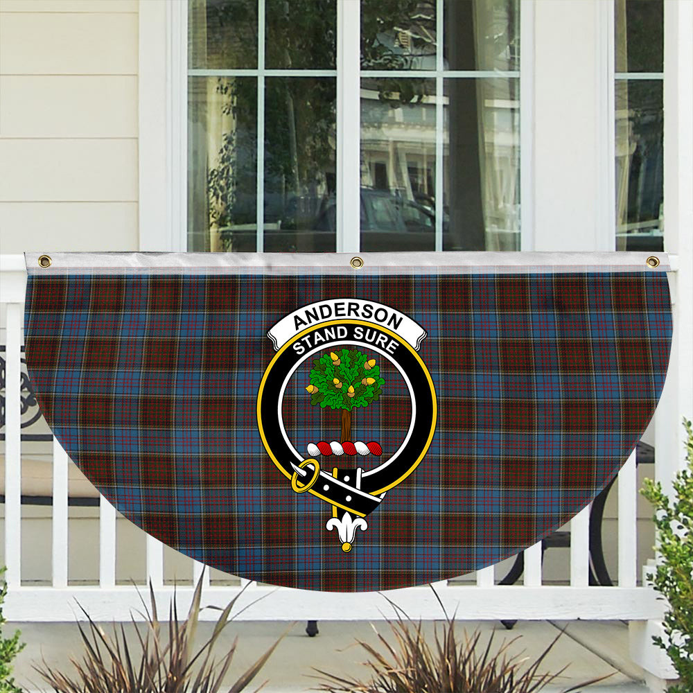 ScotsTee Shop Scottish Anderson MacGregor Hastie 3 Crest Tartan Non-Pleated Fan Flag Bunting Banner
